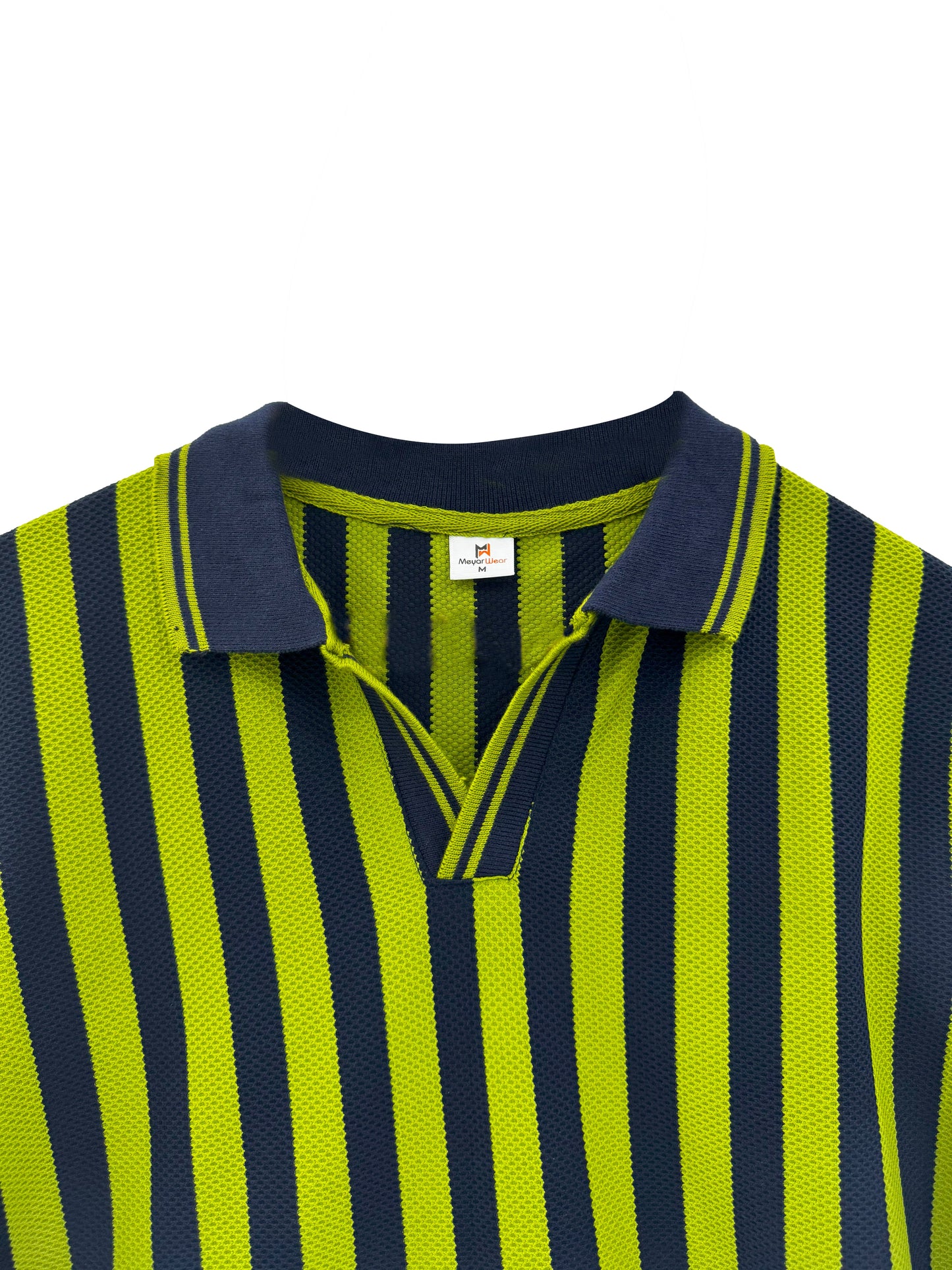Men’s Long Sleeve Striped Polo Shirt