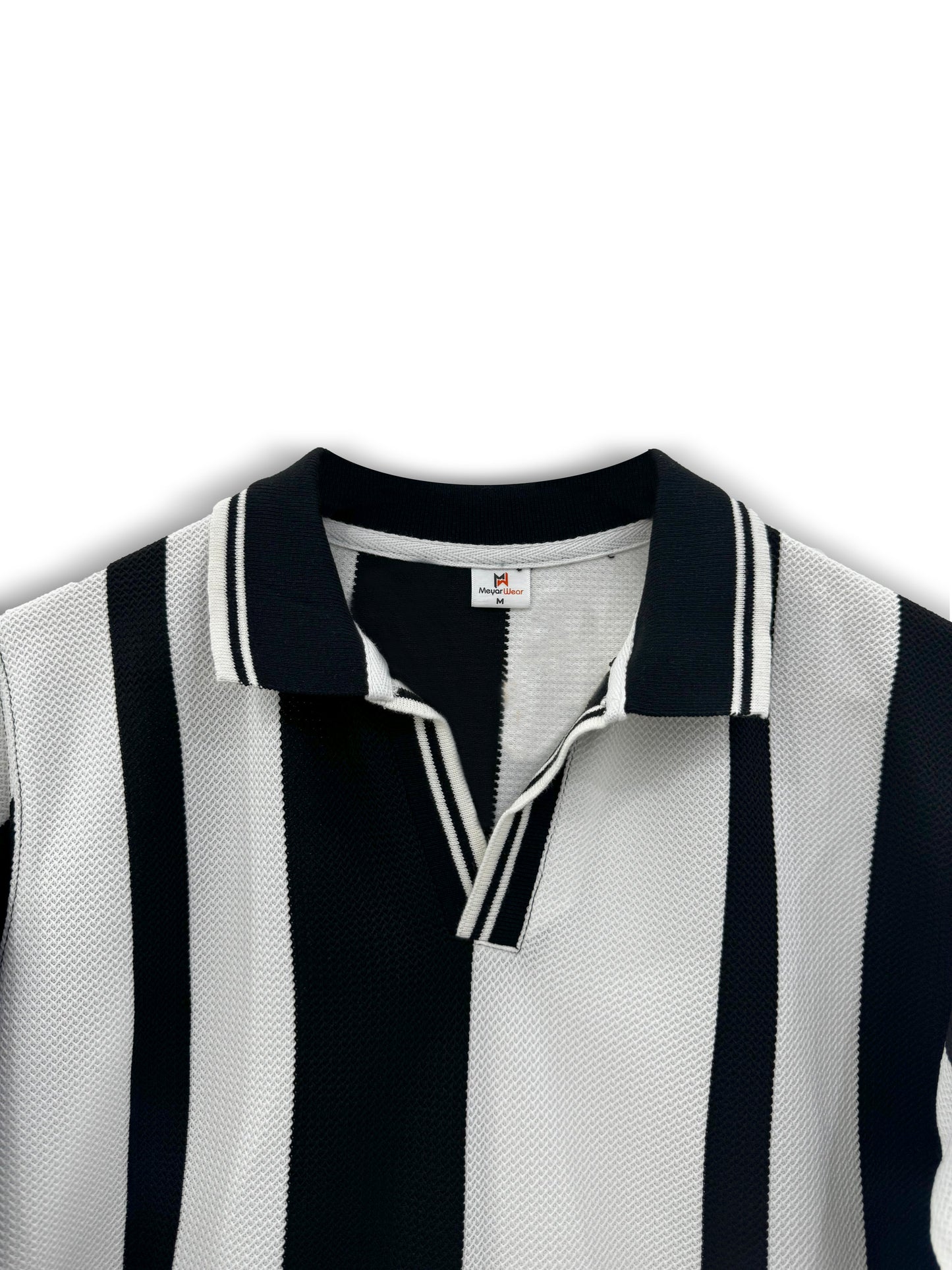 Men’s Long Sleeve Striped Polo Shirt