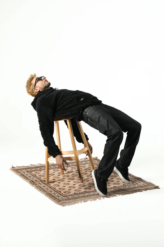 MEYAR SHERPA FUR HOODIE (BLACK)