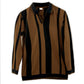 Men’s Long Sleeve Striped Polo Shirt