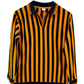 Men’s Long Sleeve Striped Polo Shirt