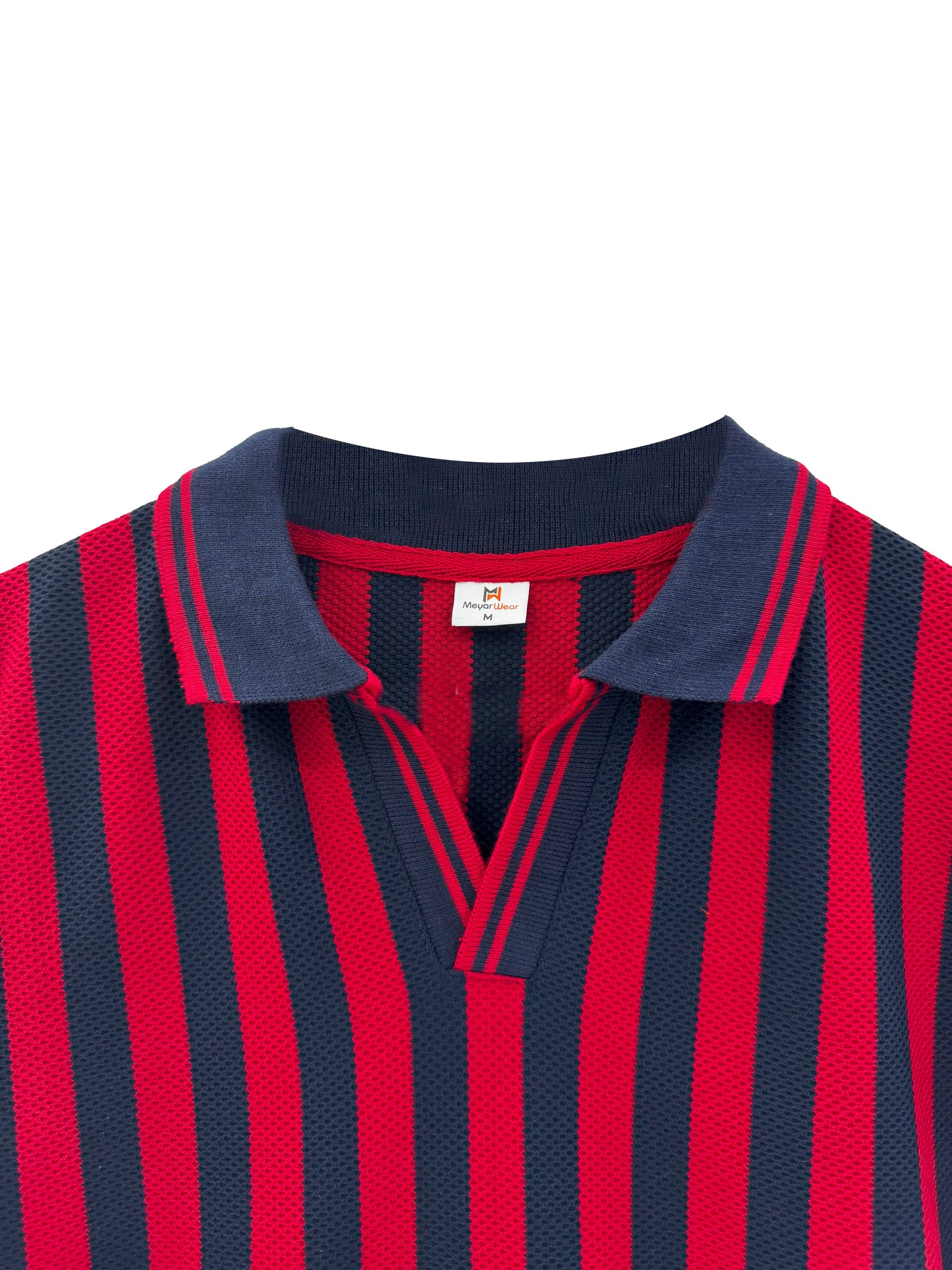 Men’s Long Sleeve Striped Polo Shirt