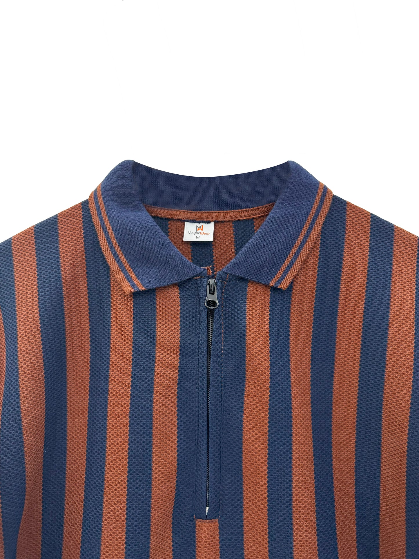 Men’s Long Sleeve Striped Polo Shirt