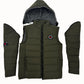 Men’s 3-in-1 Detachable Puffer Jacket with Removable Hood & Sleeves
