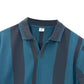 Men’s Long Sleeve Striped Polo Shirt