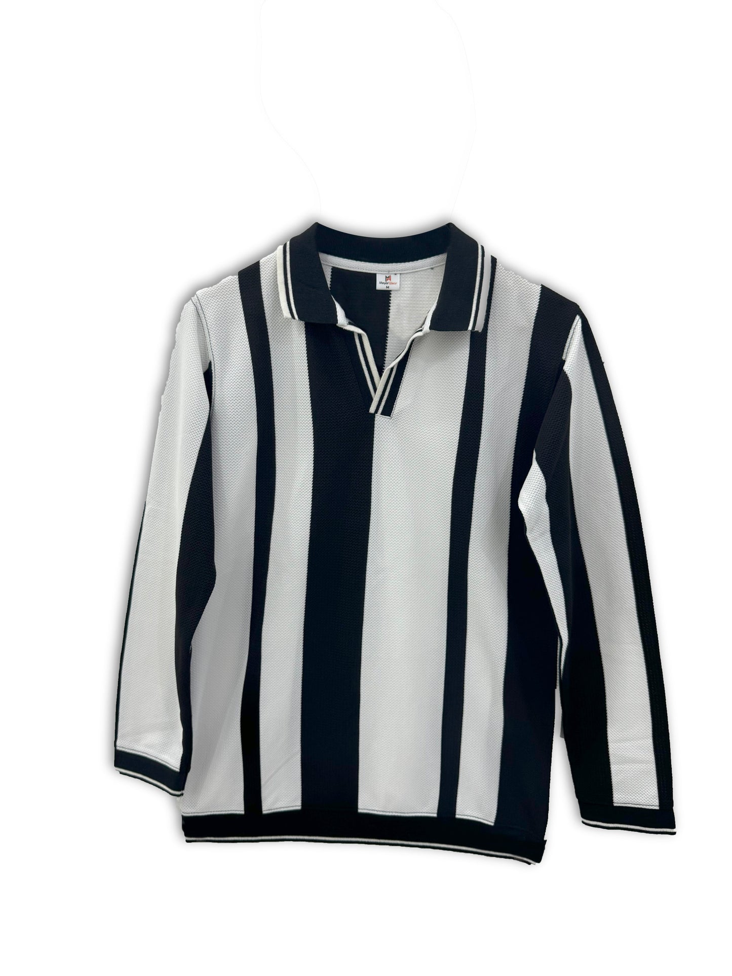 Men’s Long Sleeve Striped Polo Shirt