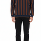 Men’s Long Sleeve Striped Polo Shirt