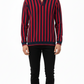 Men’s Long Sleeve Striped Polo Shirt