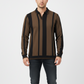 Men’s Long Sleeve Striped Polo Shirt