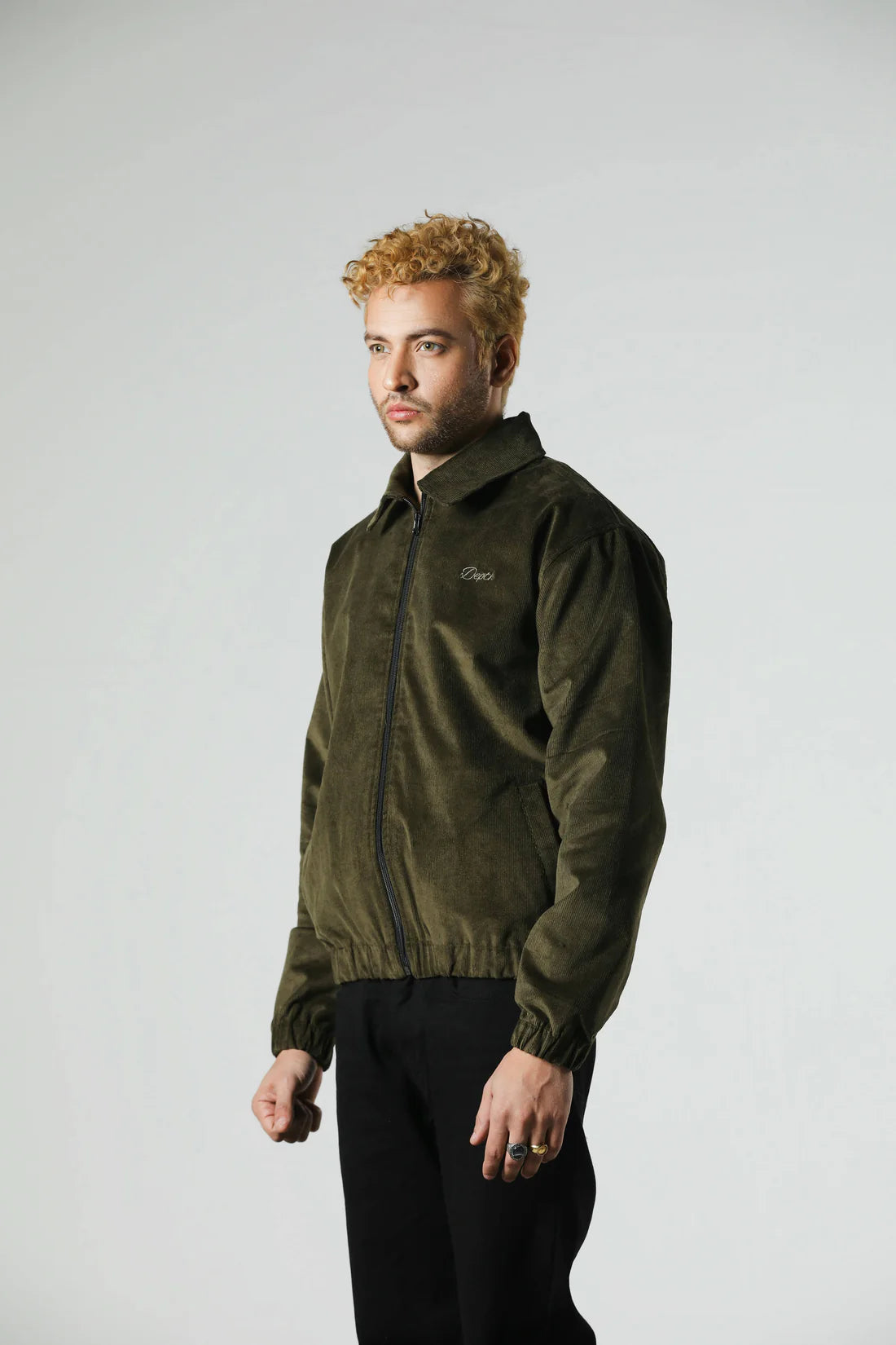 RULER CORDUROY JACKET (OLIVE)