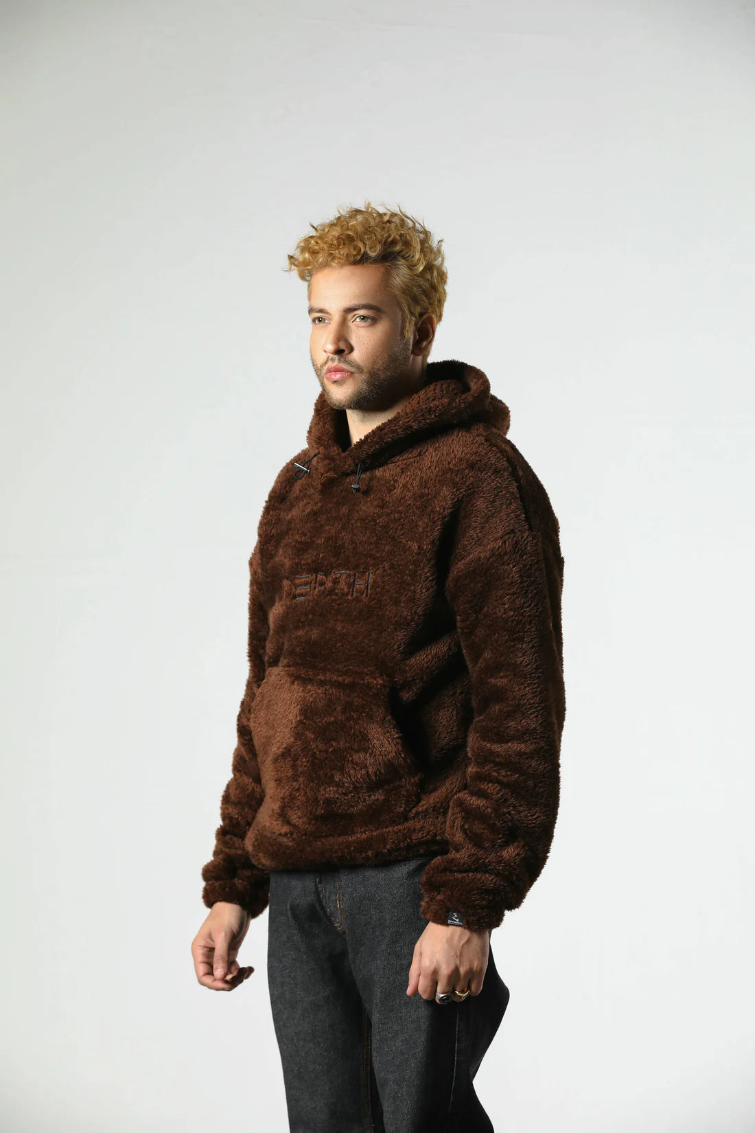 MEYAR SHERPA FUR HOODIE (RUST)